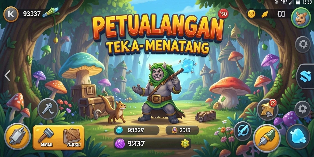 Tampilan gameplay 93337 dengan teka-teki yang menantang.