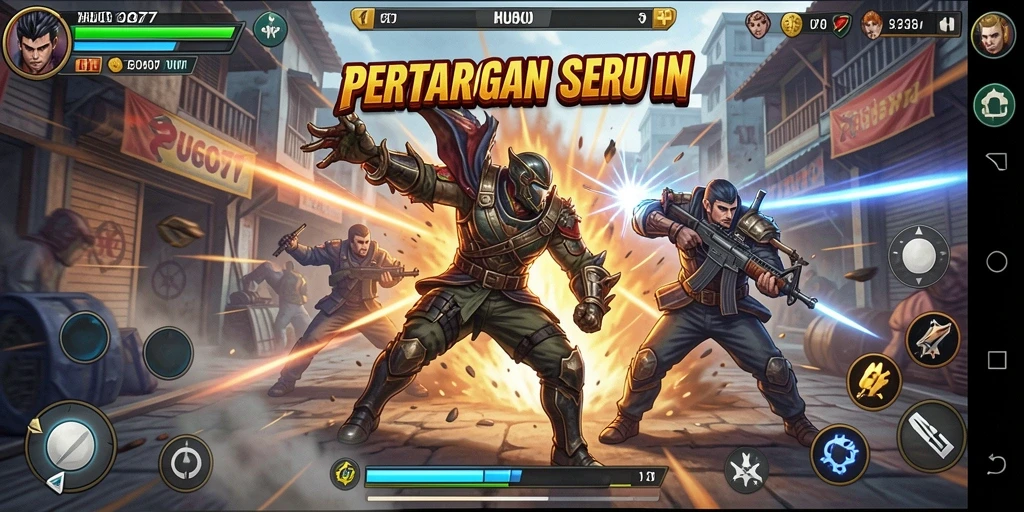 Gameplay HUGO77 menampilkan pertarungan seru dan karakter yang menawan.