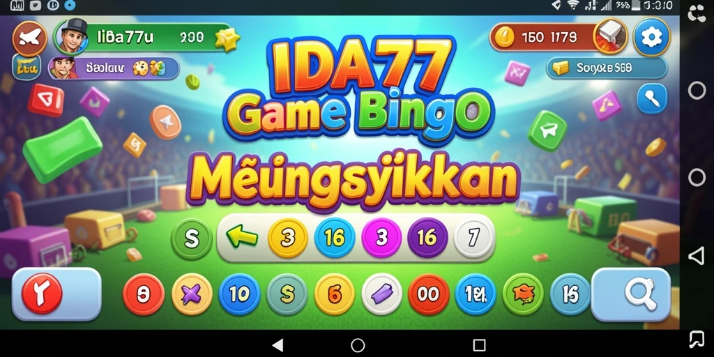 Tampilan bermain Bingo yang seru di IDA777.