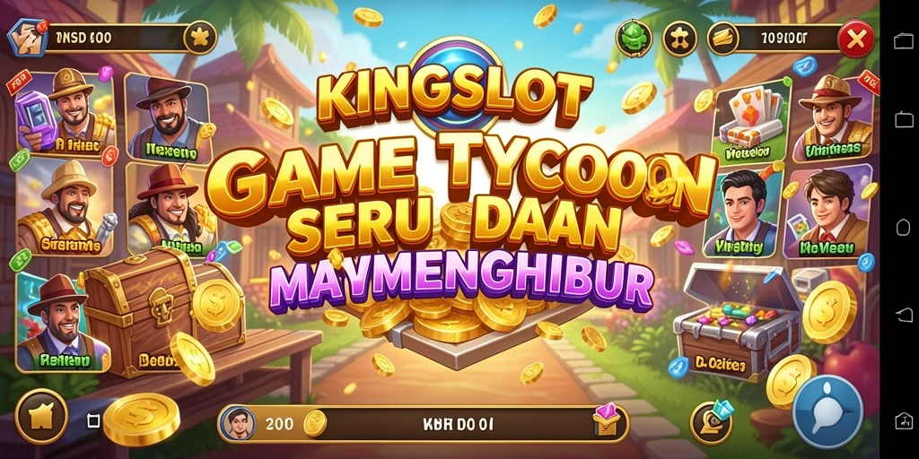 Gameplay menarik KINGSLOT yang menghadirkan keseruan Tycoon.