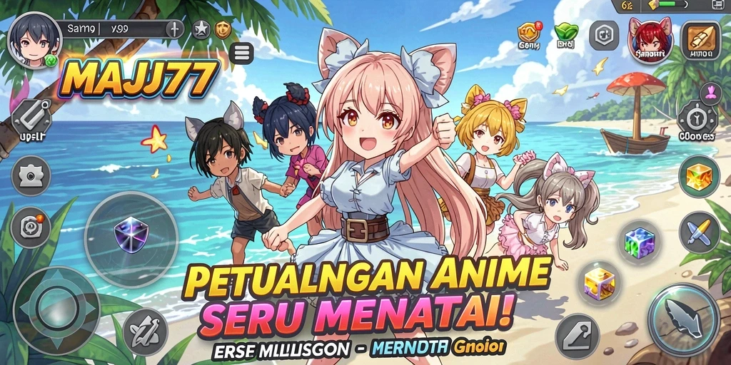Screenshot MAJ777 menampilkan gameplay seru dari karakter anime.