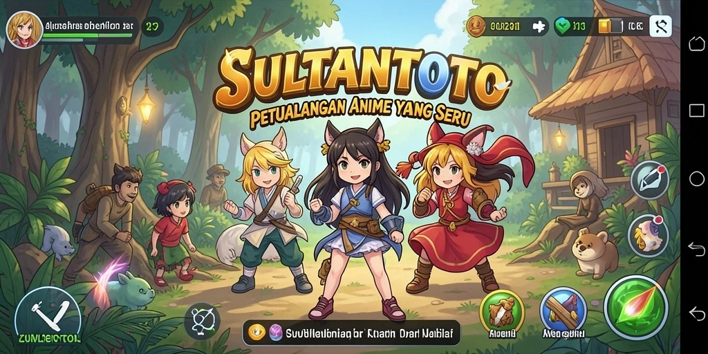 Gameplay menarik SULTANTOTO dengan aksi karakter Anime.