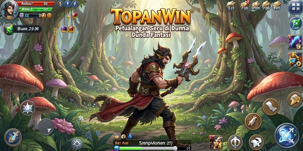 Tampilan menarik dari gameplay petualangan di TOPANWIN