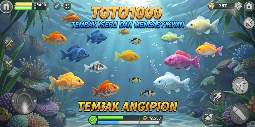 Tampilan gameplay Tembak Ikan yang seru di TOTO1000.
